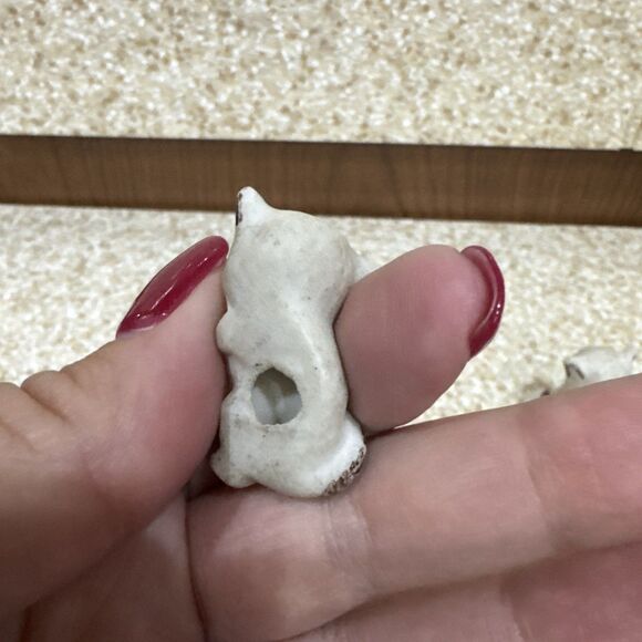 Set Of 3 Ceramic White And Gray Cats Vintage - Picture 7 of 8